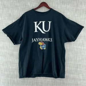 Y2K KU Jayhawks MV Sport tag short sleeve t shirt men's XXL  9086/b